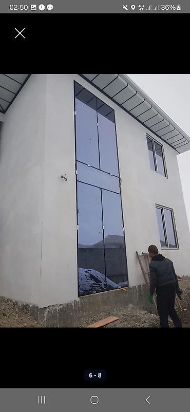 Готовые пластиковые окна: Пластик эшик терезелер МОСКИТНЫЕ СЕТКИ термо тёплая серия фасадное — 26