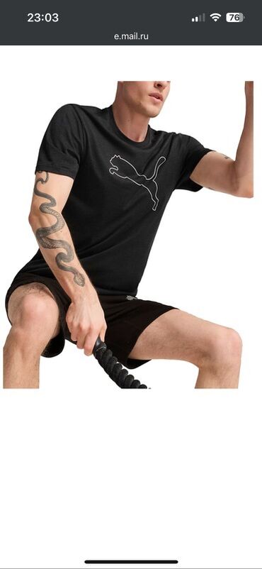 Futbolkalar: Qara rəngli, üzərində iri Puma loqosu olan klassik kişi köynəyi -da lalafo.az — 6 Futbolkalar: Qara rəngli, üzərində iri Puma loqosu olan klassik kişi köynəyi — 6