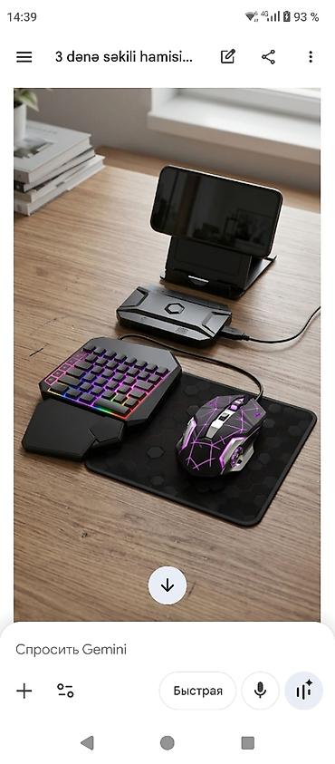 bluetooth gamepad: Mobil oyunlar üçün klaviatura‑siçan dəsti və adapter Məhsulun — 4