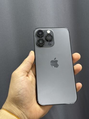i̇slenmis telefonlar: IPhone 14 Pro Max, 128 GB, Black Titanium, Zəmanət, Face ID, Sənədlərlə