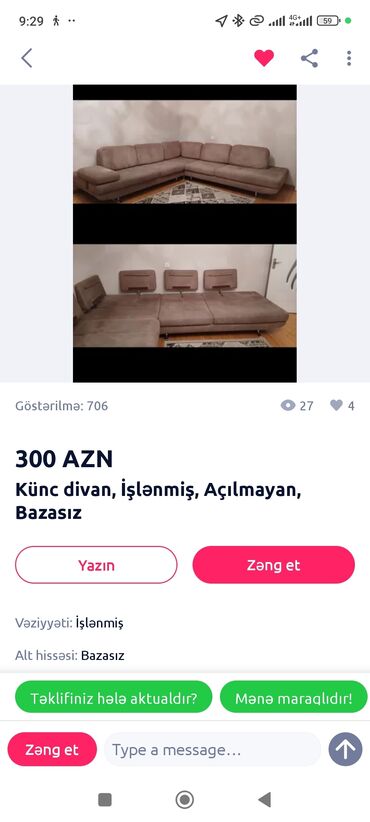 metbex ucun kunc dıvsnları: Künc divan
