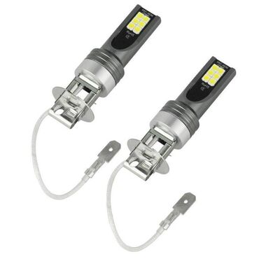 фары тюнинг: Светодиодные лампы H3-3030-12SMD, 2 шт, для автомобиля 6500K-7500K