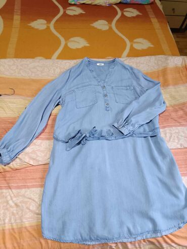 haljina imitacija teksasa a: 3XL (EU 46), bоја - Svetloplava, Everyday dress, Dugih rukava