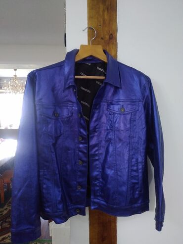 кожаная куртка мужская цена: Куртка цвет - Фиолетовый