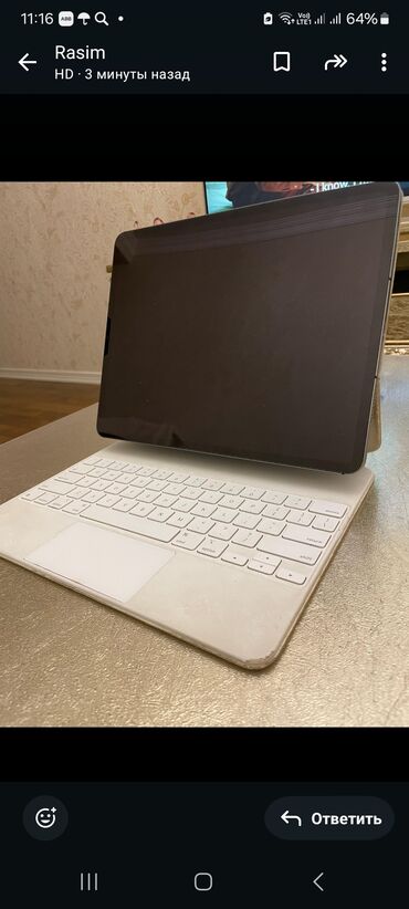 Səsgücləndiricilər, qulaqlıqlar və mikrofonlar: Apple iPad üçün Magic Keyboard (ağ rəng) 2022 ci ilde amerikadan