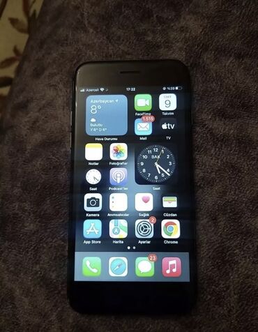 iphone 6 ekran: IPhone 8, 64 GB, Jet Black, Barmaq izi