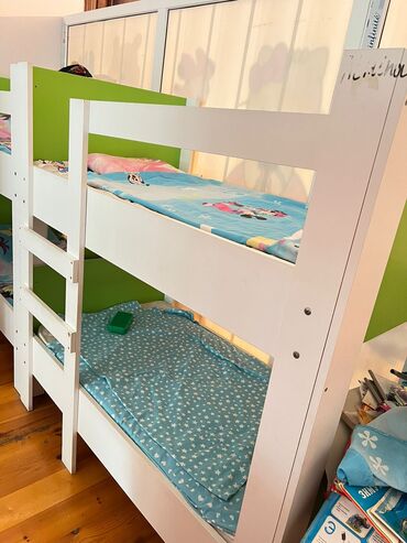 Детские двухъярусные кровати: Б/у, Для девочки и мальчика, С матрасом
