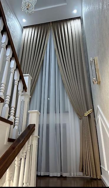 Шторы и занавески: Комплект штор, С тюлем в комплекте, Изготовление на заказ, Для зала — 25