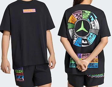 Kişi geyimləri: Unisex Lights On T‑shirt Black – ADIDAS ORIGINAL Official Mercedes-AMG — 5