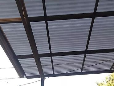 Навесы: Навес из поликарбоната с металлическим каркасом - — 20