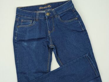 jeansy ocieplane: Spodnie jeansowe, 12 lat, 146/152, stan - Dobry