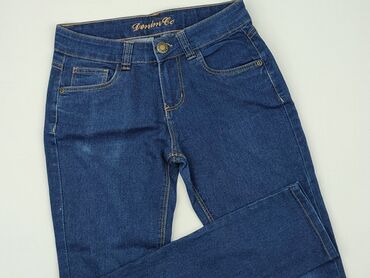 spodnie skórzane czarne: Jeans, 12 years, 146/152, condition - Good