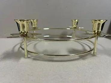 Sveće i svećnjaci: TCM svečani svećnjak/venac za advent – mesing, Ø oko 24 cm - Okrugli — 17