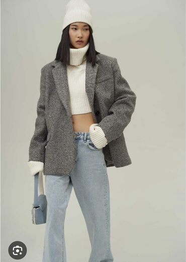 зимный красофка: Зимнний Женский жакет из шерстяной ткани - Цвет: серый меланж -