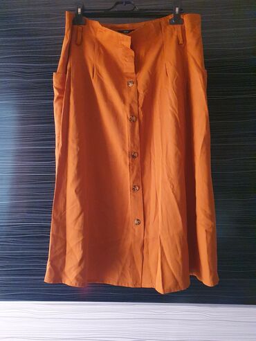 teksas suknja duga: XL (EU 42), Midi, bоја - Narandžasta