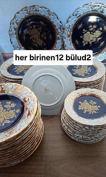 boya seti: Nahar dəsti, rəng - Qızılı, Farfor — 1