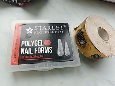 ağ dirnaq modelleri: Starlet Professional Polygel Nail Forms + kağız dırnaq formaları seti — 1