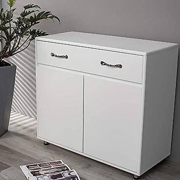 dressing table: Комод для одежды, Новый, Без зеркала, ЛДСП, цвет - Белый, В рассрочку — 1