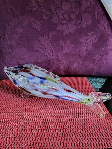 Staro posuđe i escajg: Murano nova figura duvano staklo. iz 60-ih. Duzina. 29,5cm — 4