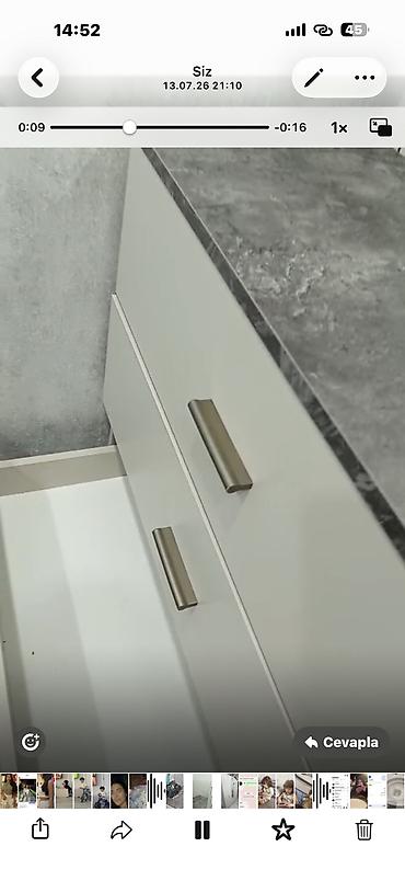 Komodlar: Masaüstü güzgülü komod - Minimalist dizaynlı, zərif krem rəngli komod — 4