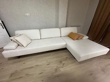 Saloglu yeni model künc divan – bej/krem rəng palitrasında, müasir