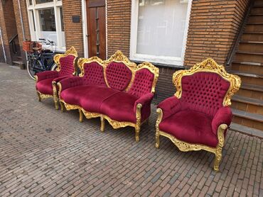 Stilske garniture: Luksuzni set nameštaja u baroknom stilu – trosed i dve fotelje - — 2