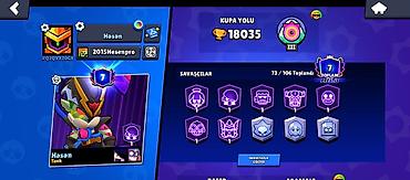 Digər oyun dəstləri: Brawl Stars oyun hesabı - Kupa: 18 035 (Kupa Yolu III) - Toplam — 2