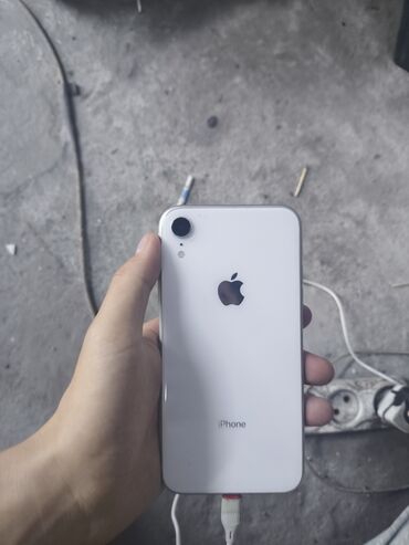 б у телефоны купить: IPhone Xr, Колдонулган, 128 ГБ, White Titanium, 80 %