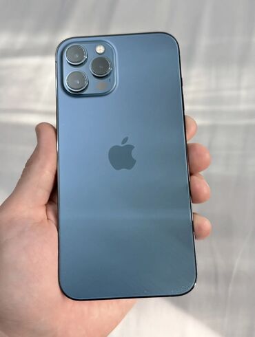 айфон бу хр: IPhone 12 Pro Max, Б/у, 256 ГБ, Pacific Blue, Зарядное устройство, Защитное стекло, Чехол, 78 %