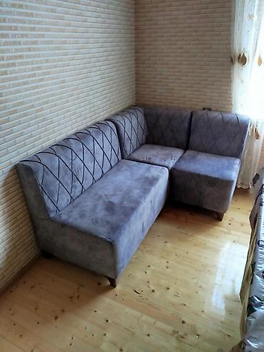 interyer: Künc divan dəsti - Forma: L-şəkilli künc divan, iki moduldan ibarət - — 1