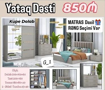 Yataq Dəsti – 850₼ Komplekt: - Kupe dolab (güzgülü sürgülü qapı) - lalafo.az -da Yataq Dəsti – 850₼ Komplekt: - Kupe dolab (güzgülü sürgülü qapı) -