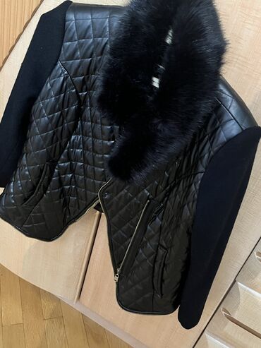 Hicab: Qadın jaketi – qara rəng, quilted (romb tikişli) dizayn. - Material