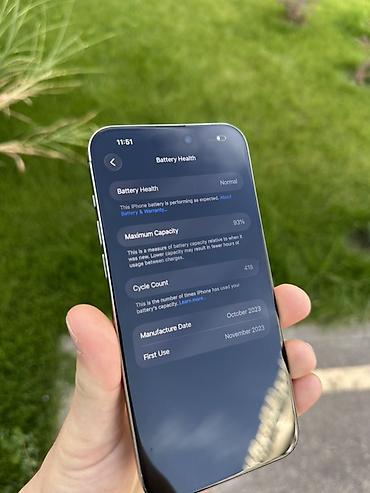 aiphone 13: IPhone 15 Pro Max (Titanium) 256 GB АКБ 93% цикл 418 В идеальном — 5