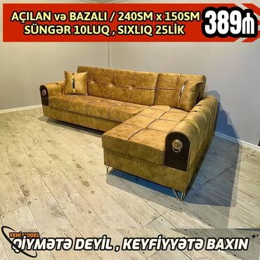 Divanlar: Künc divan, Yeni, Bazalı, Parça, Şəhərdaxili pulsuz çatdırılma