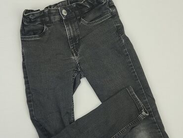 jeans with holes: Spodnie jeansowe, 9 lat, 128/134, stan - Idealny