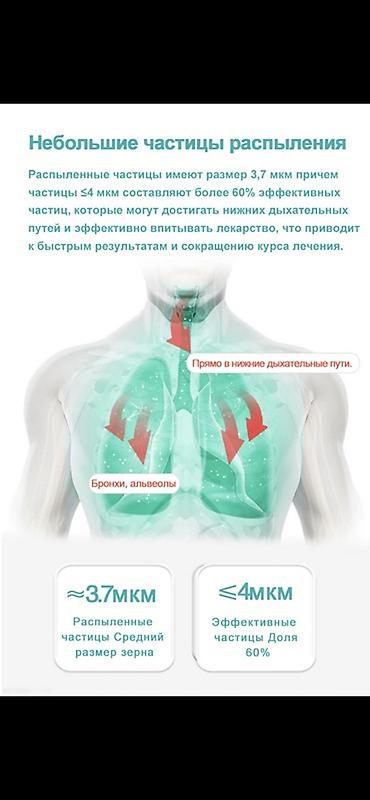Ингаляторы, небулайзеры: Портативный небулайзер (ингалятор) с mesh-мембраной Основные — 5