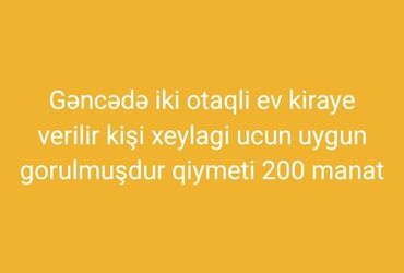 müşfiqabad kirayə: Tecili kiraye verilir 26 na kimi 26 nan sonra ev yiyesi gencede