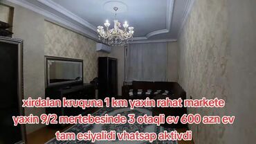 xacmaz kirayə: Xirdalan kruquna 1 km yaxin rahat markete yaxin 9/2 mertebesinde 3