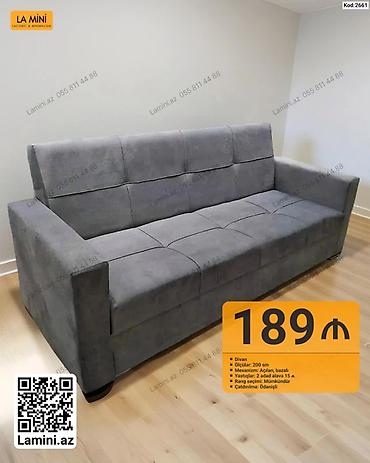 Məhsul: Divan (Kod: 2661) - Ölçü: 200 sm - Mexanizm: Açılan, bazalı -