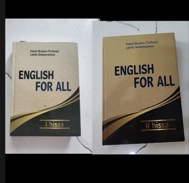 e kitab: ENGLİSH FOR ALL I və II hissədir.səliqəli istifadə olunub.1-ni alana