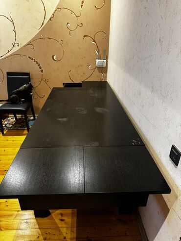 Masalar: Qonaq otağı üçün, Açılan, Dördbucaq masa, 6 stul