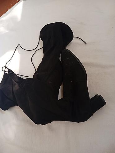 Çəkmələr: Qadın dizüstü çəkmələr – qara rəng - Model: dizüstü/sokru çəkmə - — 1