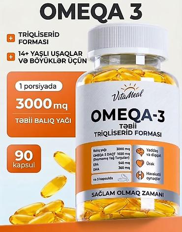VitaMeal OMEQA-3 – təbii balıq yağı, triqliserid forması Məhsul lalafo.az -da VitaMeal OMEQA-3 – təbii balıq yağı, triqliserid forması Məhsul