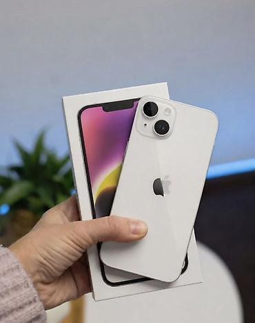 iphone 12 13: IPhone 14 Plus, Б/у, 128 ГБ, Белый, Коробка, 83 % — 1