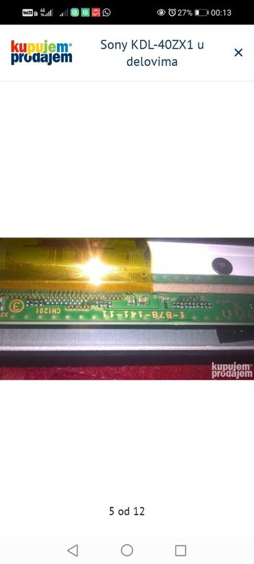Aksesoari za TV i video: Sony KDL-40ZX1 u delovima SONY - DRIVER - A1566739A, 1-878-249-11 — 5