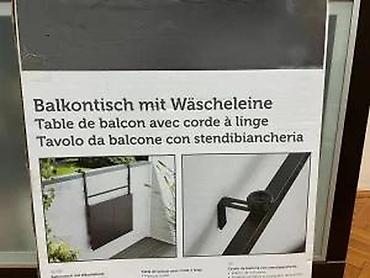 Baštenski nameštaj: Belavi balkon sto sa sušilicom za veš - Multifunkcionalni sklopivi — 13