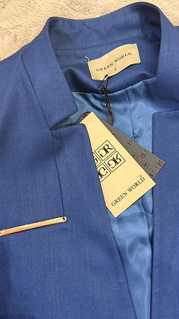 Üst geyimi: Qadınlar üçün “GREEN WORLD” brendi jaket - Rəng: Kobalt mavisi - — 2