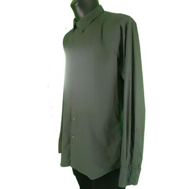 Košulje: Košulja Na duge rukave, XL (EU 54), bоја - Maslinasto zelena, Pamuk — 3