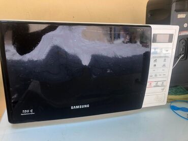Paltaryuyan maşınlar: Mikrodalğalı soba Samsung, Ayrıca dayanan, rəng - Gümüşü, İşlənmiş