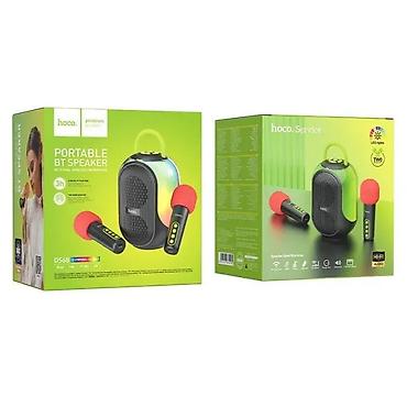 orijinal ses mp3: HOCO DS68 Portativ Karaoke Dinamik – 10W, RGB, 2 Simsiz Mikrofon HOCO — 1